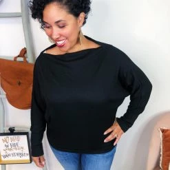 Iris & Rainbow Boutique New Arrivals #K955 Mesmerized In This Dolman Top