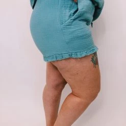 Iris & Rainbow Boutique #K315 Drifting In The Blue Sea Shorts New Arrivals