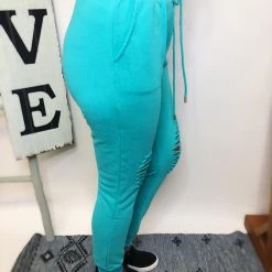 Iris & Rainbow Boutique #L525 A Savage Beginning Joggers (Seafoam) New Arrivals