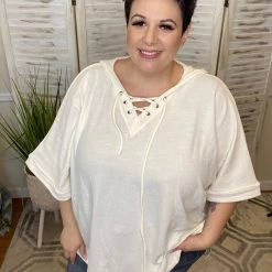 Iris & Rainbow Boutique #K180 Off White Time-Out Hoodie New Arrivals