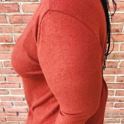 Iris & Rainbow Boutique #K685 The City Girl's Cozy Pullover (Rust)