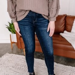 Iris & Rainbow Boutique New Arrivals #L430 Happier Than Ever Skinny Judy Blue Jeans