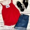 Iris & Rainbow Boutique #J235 Swipe Right Tank (Red) New Arrivals