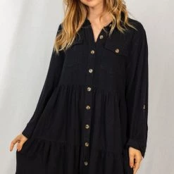 Iris & Rainbow Boutique #L441 All I Want Dress (Black)