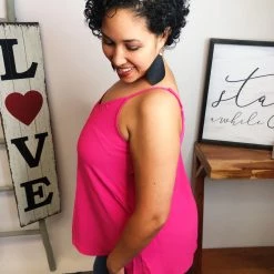 Iris & Rainbow Boutique New Arrivals #M234 A League Of Their Own Top (Fuchsia)