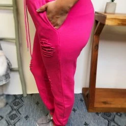 Iris & Rainbow Boutique #L524 A Savage Beginning Joggers (Hot Pink) New Arrivals