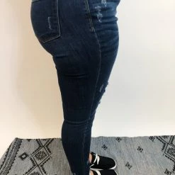 Iris & Rainbow Boutique #K747 Deep Diving Shark Bite Judy Blue Jeans
