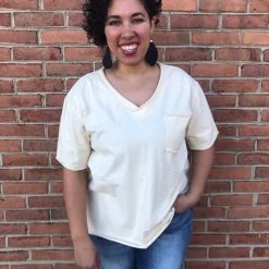 Iris & Rainbow Boutique New Arrivals #J12 Inside Out Pocket Tee (Banana)