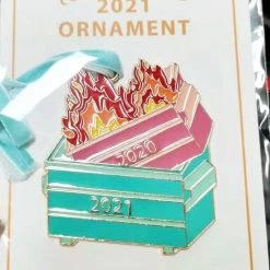 Iris & Rainbow Boutique # L326 2021 Dumpster Fire Ornament New Arrivals