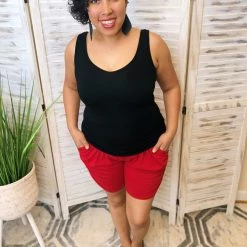 Iris & Rainbow Boutique New Arrivals #K73 Red Hot Harem Shorts