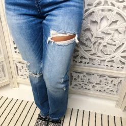 Iris & Rainbow Boutique #M458 Leona Distressed Vervet Jeans New Arrivals