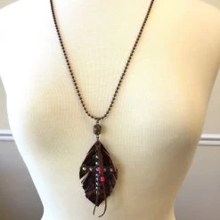 Iris & Rainbow Boutique Feathered Tassel Necklace