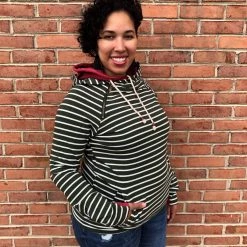 Iris & Rainbow Boutique New Arrivals #H123 Ampersand Mistletoe Double Hooded Sweatshirt