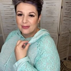 Iris & Rainbow Boutique New Arrivals #K225 Oceans Of Lace Hoodie