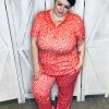 Iris & Rainbow Boutique #L871 Red Leopard Pajamas