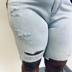 Iris & Rainbow Boutique #K484 Promise Me Everything Distress Bermuda Shorts