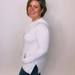 Iris & Rainbow Boutique #K290 Light Clouds Hoodie (White) New Arrivals