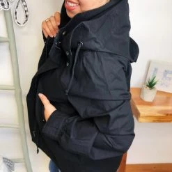 Iris & Rainbow Boutique #L560 Trendy Temptation Utility Jacket (Black) New Arrivals