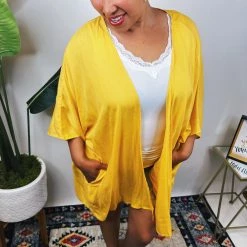 Iris & Rainbow Boutique #N321 Feeling Awesome Kimono (Yellow) *DOORBUSTER*