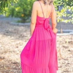 Iris & Rainbow Boutique New Arrivals #N220 Palazzo Masterpiece Jumpsuit (HOT PINK)