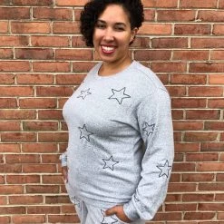 Iris & Rainbow Boutique #E72 Shoot For The Stars Lounge Top New Arrivals