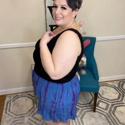 Iris & Rainbow Boutique New Arrivals #H919 A Dash Of Tie Dye Woven Shorts