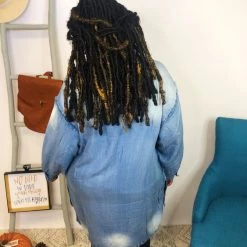 Iris & Rainbow Boutique #K862 A Denim Dream Tunic Top New Arrivals