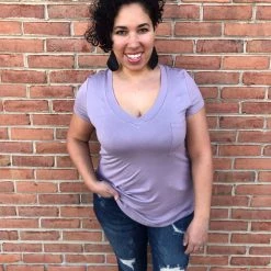 Iris & Rainbow Boutique #J227 Edging Perfection Tee (Purple) New Arrivals