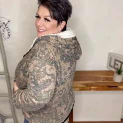 Iris & Rainbow Boutique M114 Cozy Camo Reversible Hoodie