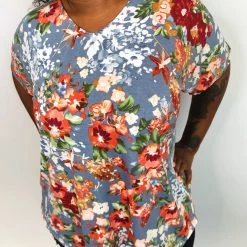 Iris & Rainbow Boutique #K709 Morning Blooms Top