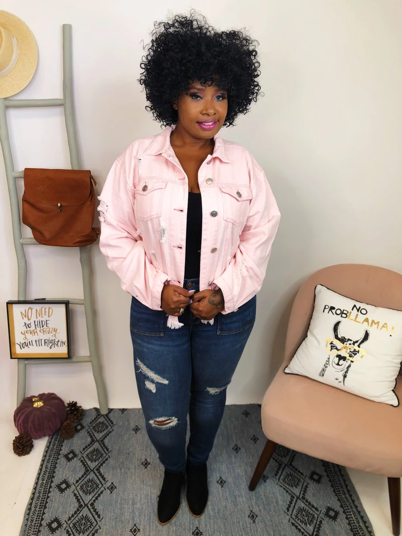 Iris & Rainbow Boutique New Arrivals #K805 Sweet Rose And Distressed POL Jacket 3 Iris & Rainbow Boutique New Arrivals #K805 Sweet Rose And Distressed POL Jacket