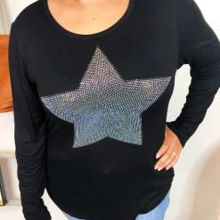 Iris & Rainbow Boutique #K777 Twinkle Star Long Sleeve Top New Arrivals