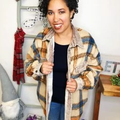 Iris & Rainbow Boutique #L428 You Must Have Winter POL Shacket New Arrivals