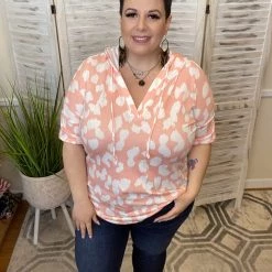 Iris & Rainbow Boutique New Arrivals #J922 Don't Be A Peach Hooded Top