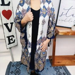 Iris & Rainbow Boutique New Arrivals #L910 Afterglow Kimono (Blue)