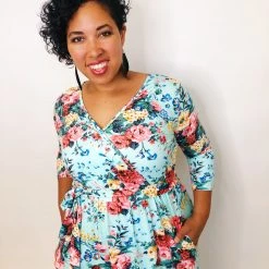 Iris & Rainbow Boutique #K325 Wrap It Up Floral Maxi Dress