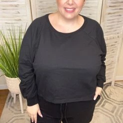 Iris & Rainbow Boutique New Arrivals #K257 Glory Days Lounge Set (Black)