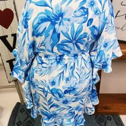 Iris & Rainbow Boutique #L906 Mon Amour Kimono (Blue)