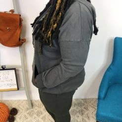 Iris & Rainbow Boutique #K876 Brush It Off Hoodie (CHARCOAL)