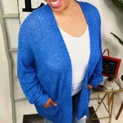 Iris & Rainbow Boutique #M675 Knitted From The Heart Cardigan (Denim) New Arrivals
