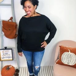 Iris & Rainbow Boutique New Arrivals #K955 Mesmerized In This Dolman Top