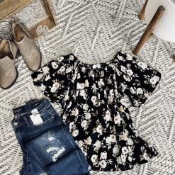 No Ship Drop Ship New Arrivals Remember When Floral Top In Witching Hour