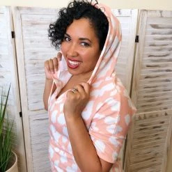 Iris & Rainbow Boutique New Arrivals #J922 Don't Be A Peach Hooded Top