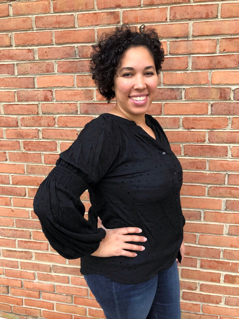 Iris & Rainbow Boutique #H263 Evening Cruise Swiss Dot Top (Black) New Arrivals 7 Iris & Rainbow Boutique #H263 Evening Cruise Swiss Dot Top (Black) New Arrivals