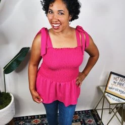 Iris & Rainbow Boutique New Arrivals #N350 Shine In Pink Top