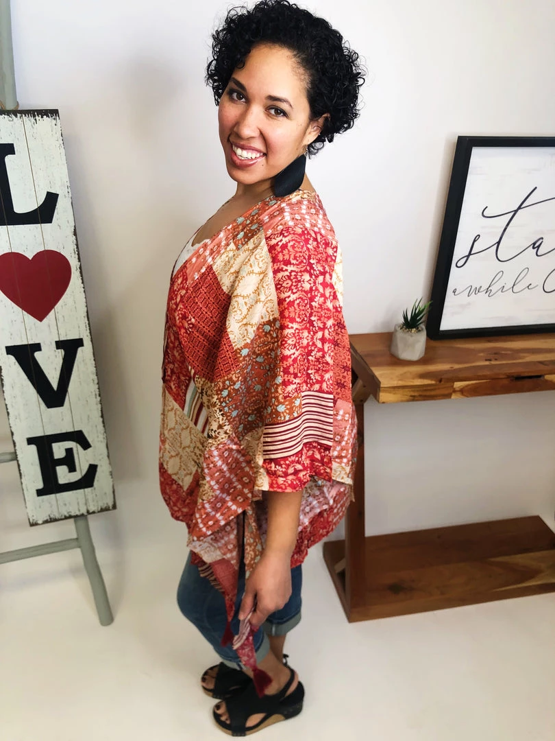 Iris & Rainbow Boutique #M167 One Right Now Kimono (Rose Taupe) 5 Iris & Rainbow Boutique #M167 One Right Now Kimono (Rose Taupe)