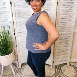 Iris & Rainbow Boutique New Arrivals #J927 Tie Me Down Sleeveless Top (Black)