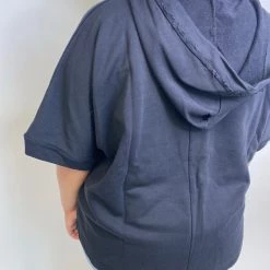 Iris & Rainbow Boutique #K457 Wicked Caged Distressed Hoodie (Black)