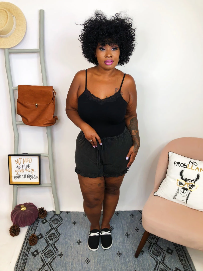 Iris & Rainbow Boutique New Arrivals #K807 My Relax Day POL Shorts (Black) 3 Iris & Rainbow Boutique New Arrivals #K807 My Relax Day POL Shorts (Black)