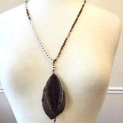 Iris & Rainbow Boutique Feathered Tassel Necklace